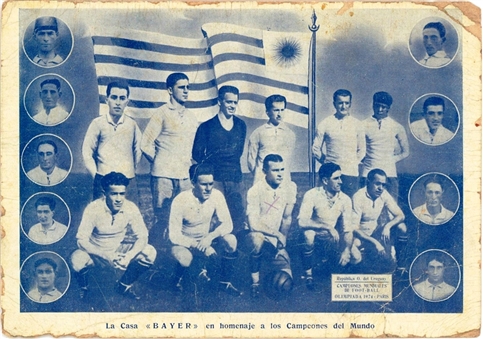 1924 Olympic Games Postcard with Bayer Advertisement from Andres Mazzali Estate (Letter of Provenance)